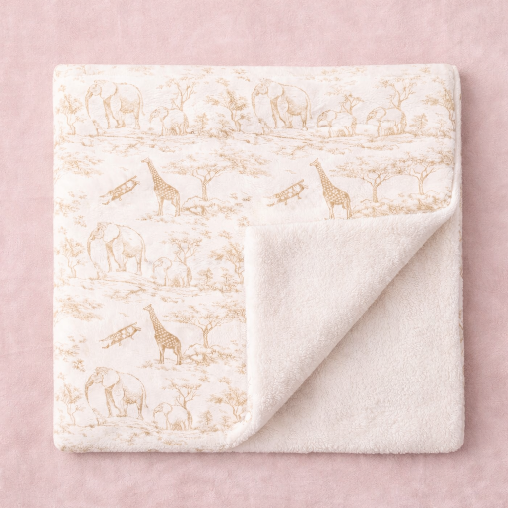 Couverture bébé en toile de Jouy
