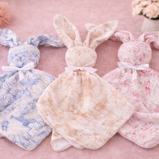 Doudou personnalisé en toile de Jouy