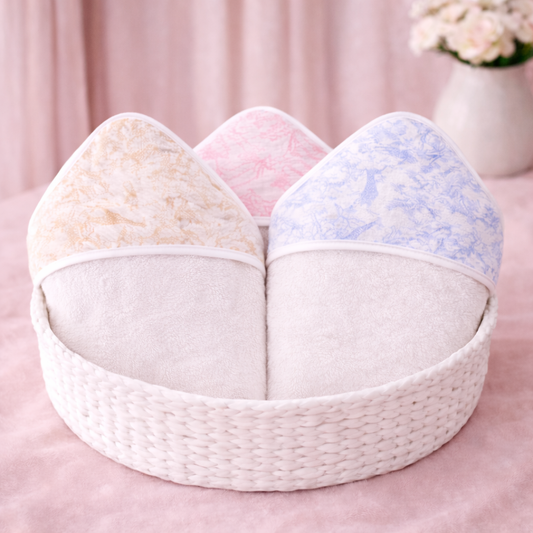 Cape de bain bébé Toile de Jouy