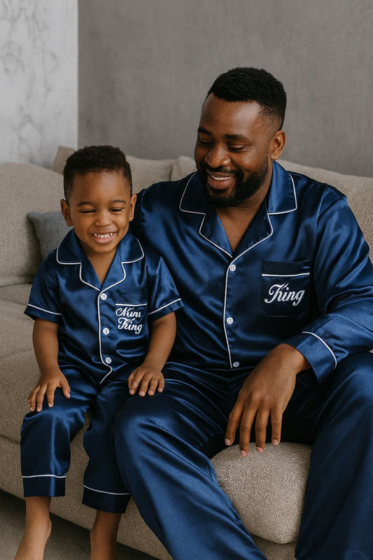 Pyjama Père Fils Bleu